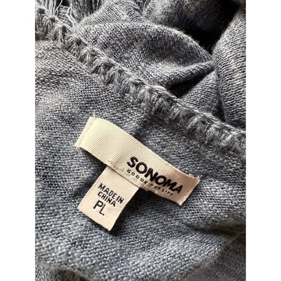 🍁 BUNDLE ONLY - 5/$15 Sonoma Fringe Open Cardigan,, Blue, Size Petite Large - Picture 4 of 4